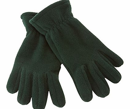 John Lewis Unisex Fleece Gloves, Bottle Green