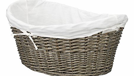 John Lewis Willow Oval Laundry Basket, Brown