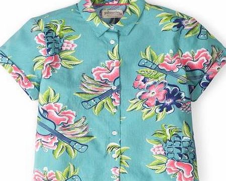 Johnnie  b Amelie Shirt Vintage Blue Hawaiian Johnnie b,