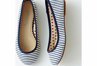 Johnnie  b Ballet Flats, Navy/Ecru Stripe,Poppy Field