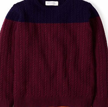 Johnnie  b Cable Crewneck, Red 34622746