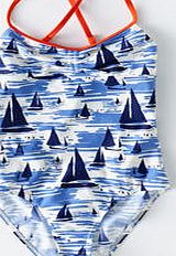Johnnie  b Classic Swimsuit, Light Bluebell/Painted Boats