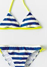 Johnnie  b Halterneck Bikini, Bright Blue/Snowdrop Stripe
