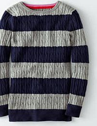 Johnnie  b Isla Jumper, Navy/Grey Marl Stripe 33949827