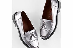 Johnnie  b Leather Loafers, Silver Metallic 34186908