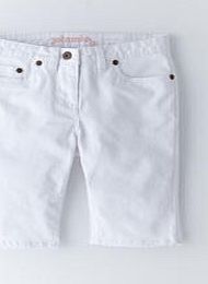 Long Denim Shorts, White 34048561