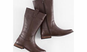 Long Leather Boots, Brown 34186080