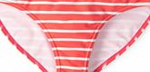Johnnie  b Printed Bikini Bottoms, Hot Coral Stripe 34723775