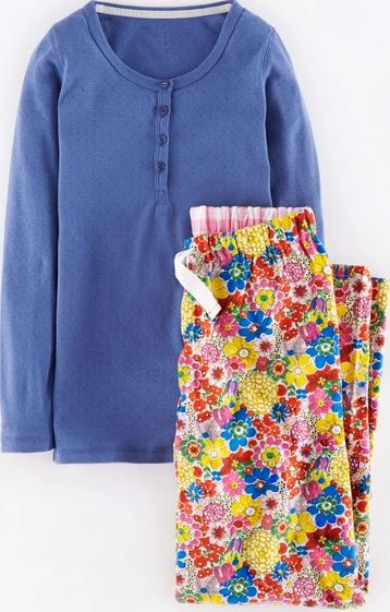 Johnnie  b Pyjama Set Bluebell/Multi Sixties Floral Johnnie