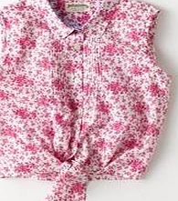Johnnie  b Tie Front Shirt, Bubblegum Toile Floral 33921032