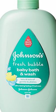 Johnsons Baby Johnsons Fresh Baby Bubble Bath and Wash, 500ml