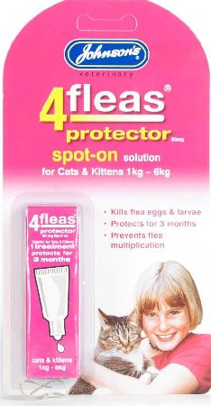 Johnson`s Pet, 2102[^]0104375 Johnsons 4fleas Spot On Cat Treatment