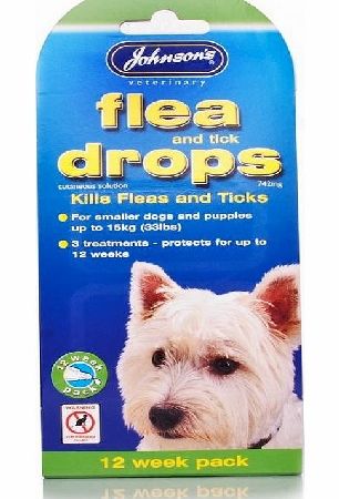 Johnsons Flea & Tick Drops 12 Weeks For Small Dogs