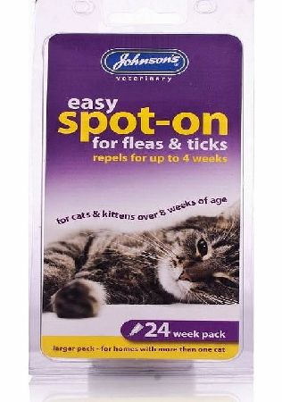 Johnsons Flea & Tick Drops 24 Weeks For Cats &