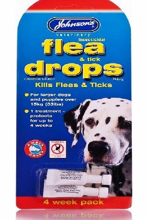 Johnsons Flea & Tick Drops 4 Weeks For Large