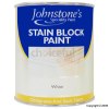 Johnstones White Stain Block Paint 750ml