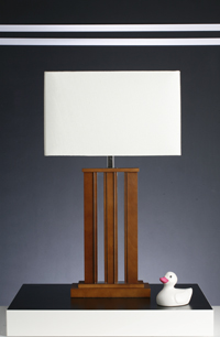 Modern Wood And Acrylic Table Lamp With