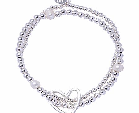 Joma Lila White Pearl Polished Bead Bracelet,