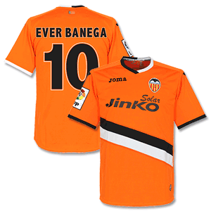 Joma Valencia Away Ever Banega Shirt 2013 2014 (Fan