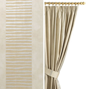 San Marino Pencil Pleat Curtains- Limestone- W182 x D136cm