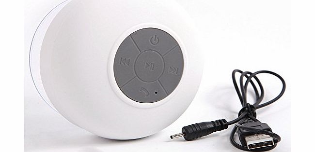 Jonsen Talk Mini HIFI Waterproof Wireless Bluetooth Handsfree Mic Suction Speaker Shower Car (White)