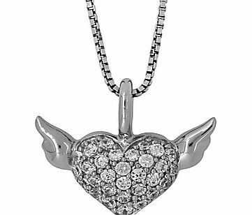 Jools by Jenny Brown Sterling Silver Pave Heart