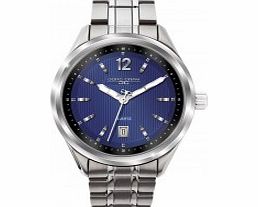 Jorg Gray Mens Blue and Silver Steel Braclet Watch