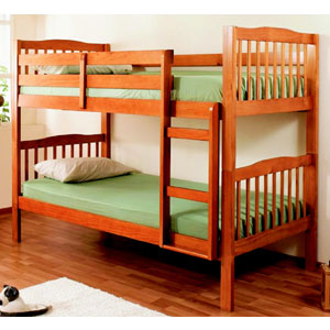 , 3FT Honey Wooden Bunk Bed