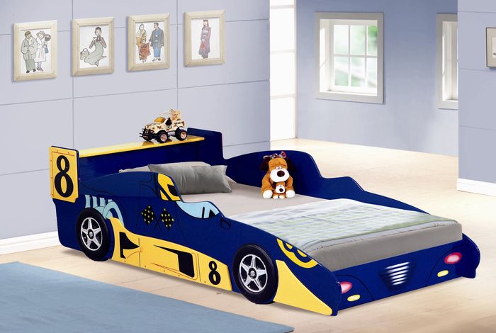 F1 Blue Racer Car Bed