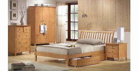 Wales 4ft Small Double Maple Bed