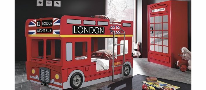 Joseph International Joseph London Bus Twin Bunk Bed-Red (NEW)