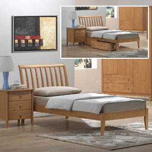 Joseph Wales 4FT Small Double Wooden Bedstead