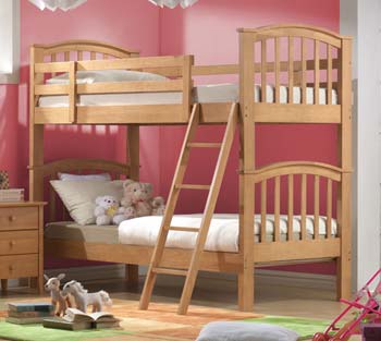 Julius Maple Bunk Bed - FREE NEXT DAY DELIVERY