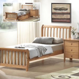 Leo 4FT Sml Double Wooden Bedstead