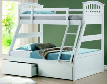 White Polo Three Sleeper Bunk Bed
