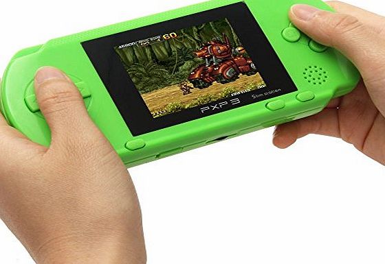 JouerNow Green PXP 3 Handheld Slim 16 Bit Game Console Retro Video Game 150  Games