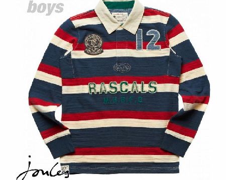 Boys Joules Junior Rascal Rugby Shirt - Navy