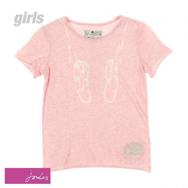 Girls Joules Junior Pointe T-Shirt - Pink