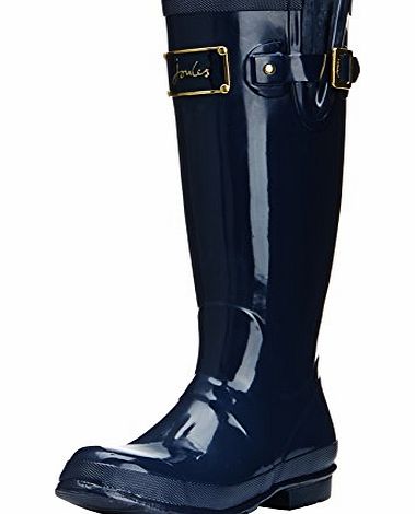 Joules Womens Posh Welly Knee-High Boots, Navy, 8 UK