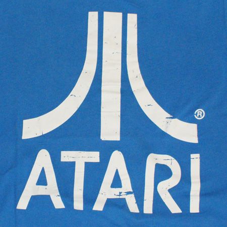 Atari White Logo Blue T-Shirt