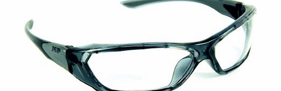 JSP NATO Spec. Forceflex 3000 ALMOST UNBREAKABLE Safety Spectacles. TRANSLUCENT GREY Frame with Clear HC Lens. UV400.