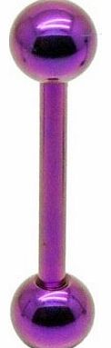 Tongue Bars-Solid Purple Titanium Tongue Bar-Available in a 12mm or 14mm size