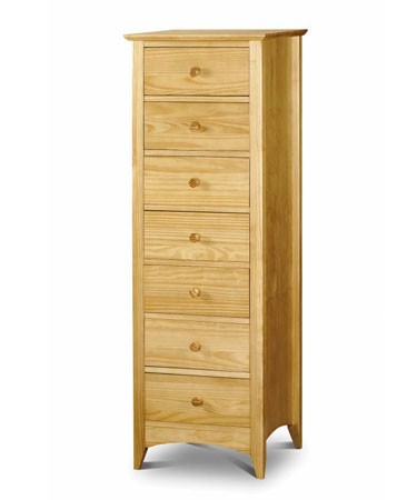 Barcelona Tall Chest of Drawers - Natural Pine