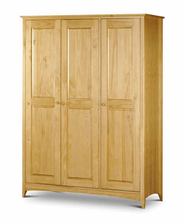 Julian Bowen Barcelona Triple Wardrobe - Natural Pine