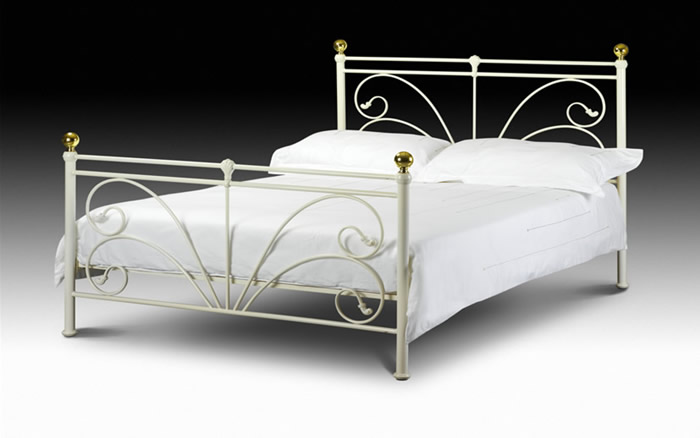Cadiz 3ft Single Ivory Metal Bed