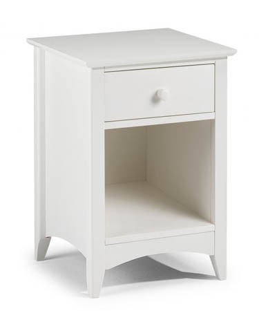 Cameo Bedside Table - White