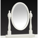 Cameo Mirror in Rubberwood with White finish