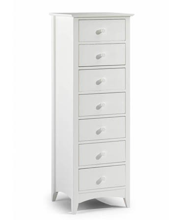 Julian Bowen Cameo Tall Chest of Drawers - White