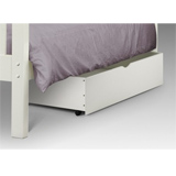Cameo Underbed Wheelie Bin Drawers in Rubberwood with White finish