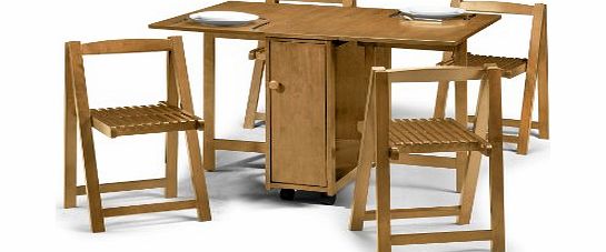 Julian Bowen Crantock Dining Table Set with 4 Chairs, Light Oak